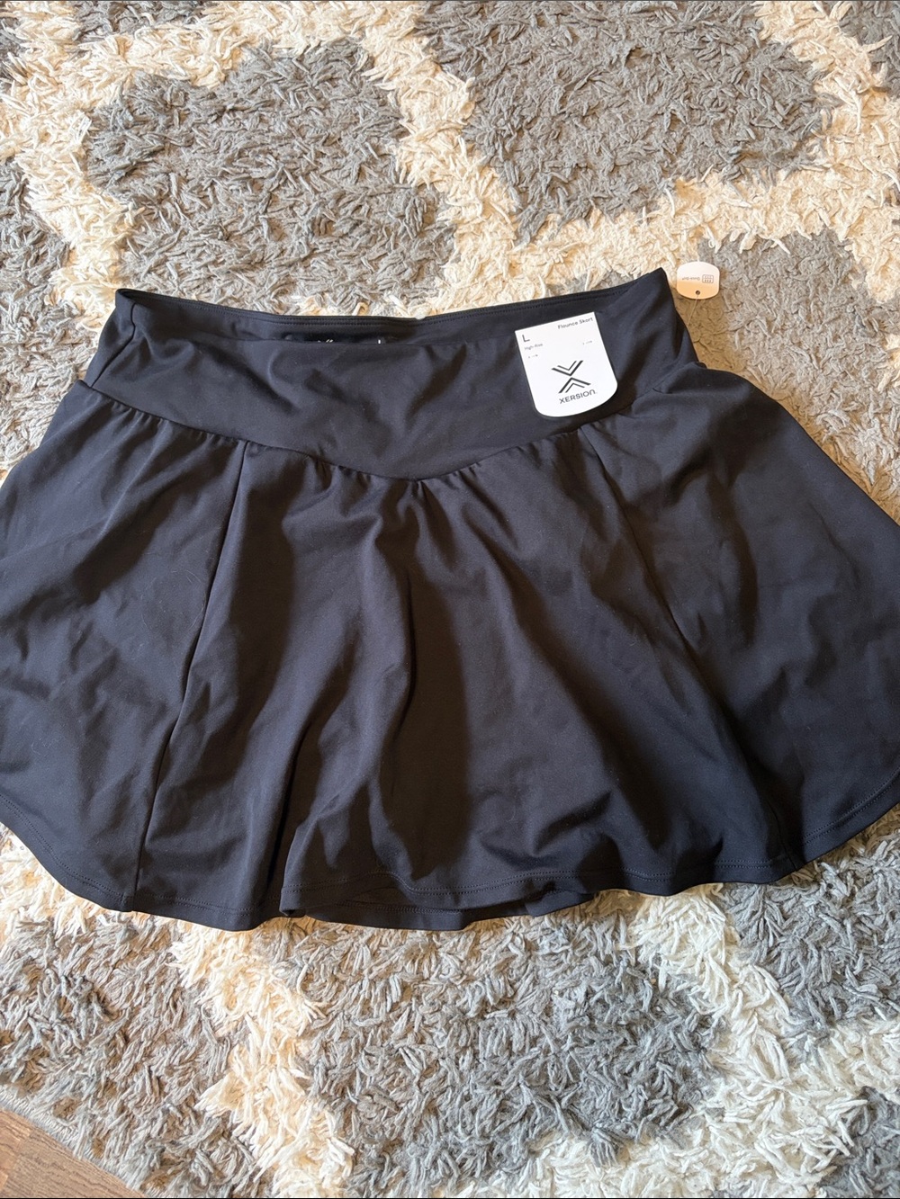 Xersion Black Circle Skater Athletic Skirt